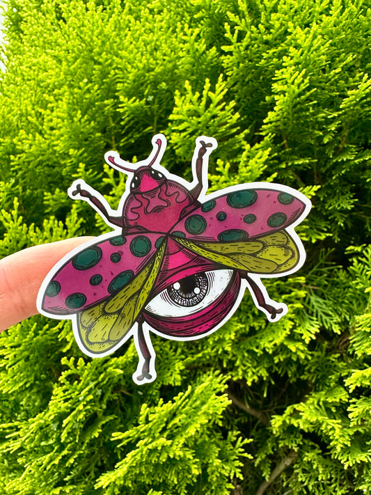 Eye - Blooms & Beetles 4"x7" Sticker Sheet - Faux Theory Design