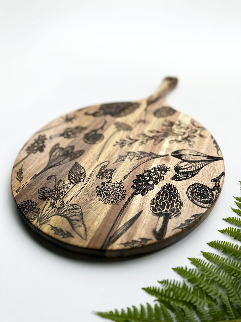 Foraged Plants Charcuterie Board - Multiple Shapes - Faux Theory Design