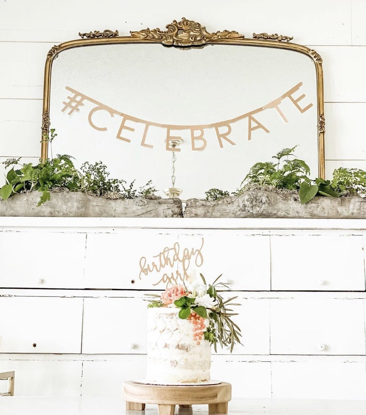 Birthday Girl - Birthday Cake Topper - Faux Theory Design