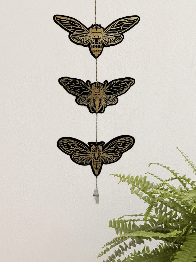 Black Cicada Garland - Faux Theory Design