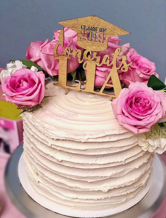 Custom Graduation Cake Topper - Faux Theory Design