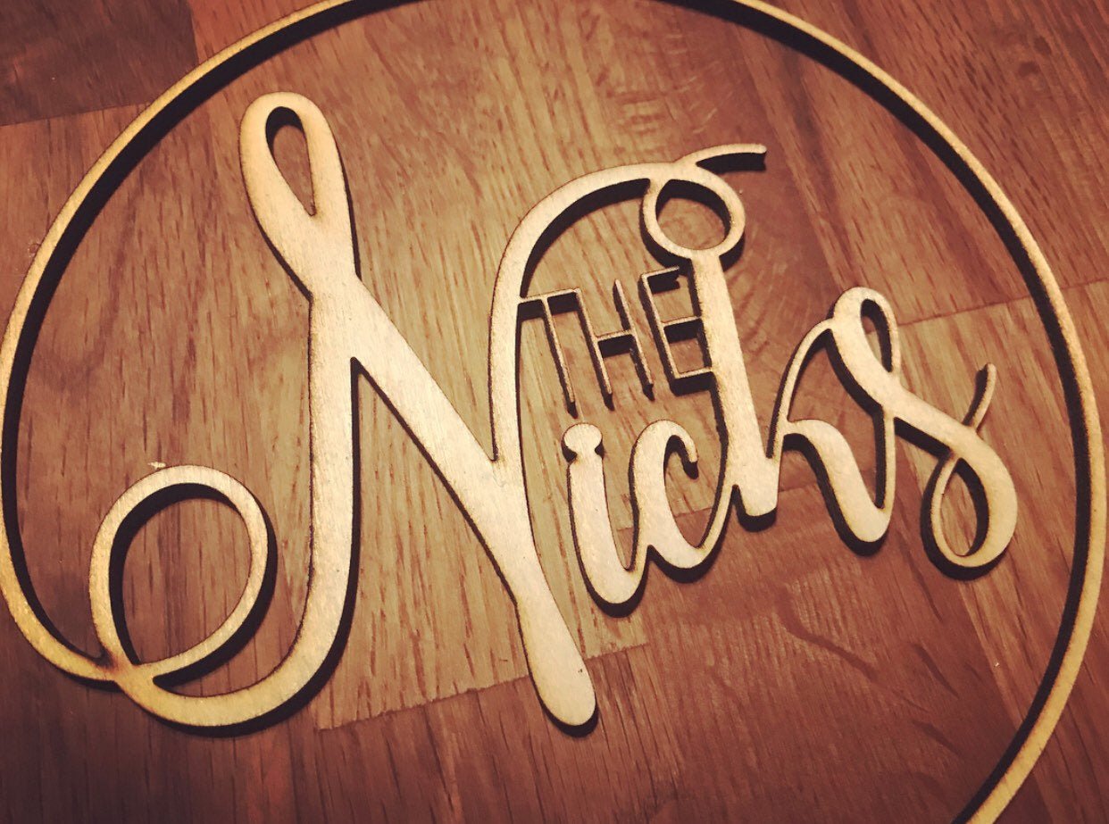Custom LOGO Cake Topper - Faux Theory Design