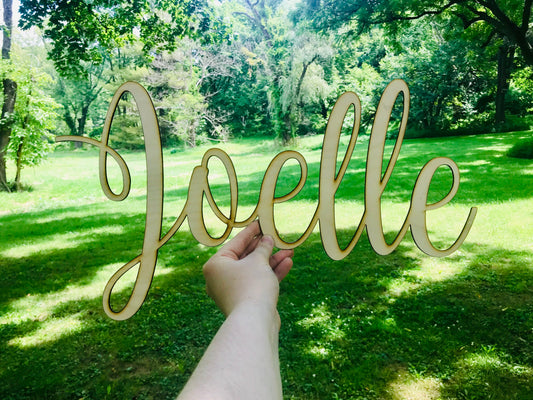 Custom Name/Phrase 20" Wide - Faux Theory Design