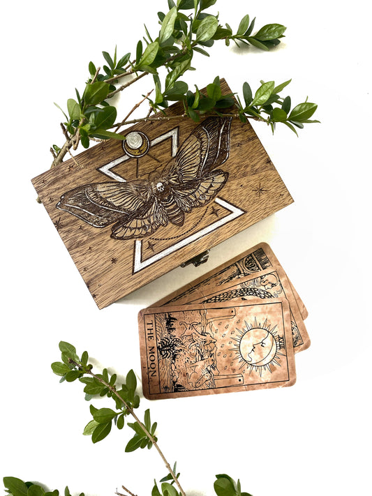 Death Head Hawk Moth Tarot Box - Faux Theory Design