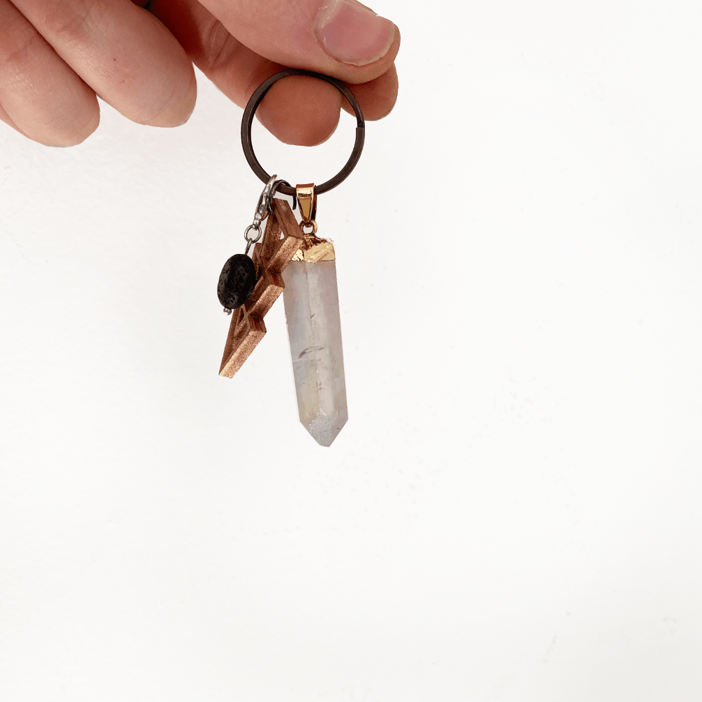 Dipped Crystal Keychain - Faux Theory Design