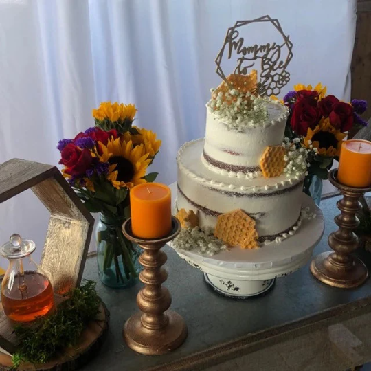 Mommy to Bee Geometric Cake Topper