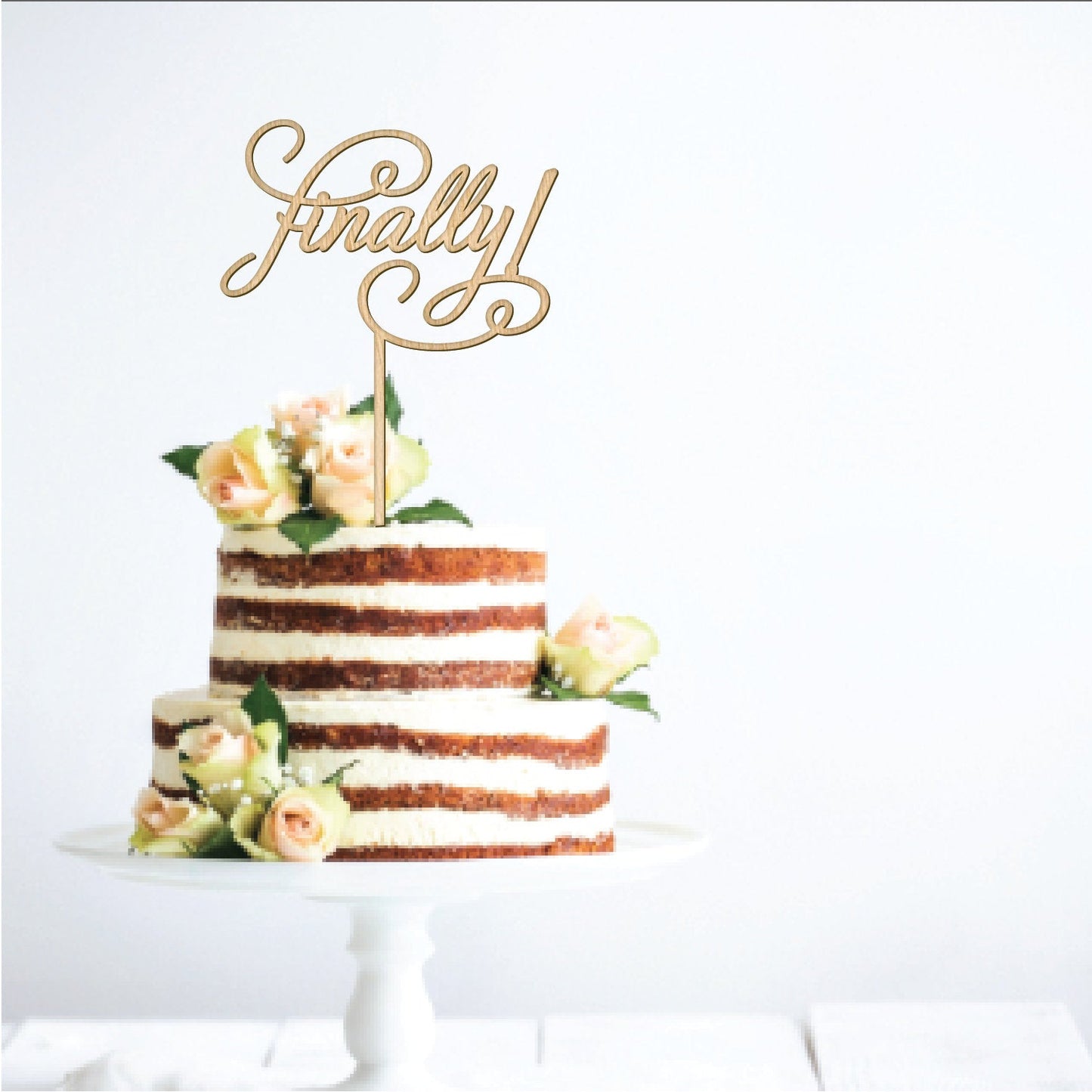 Finally! Wedding Cake Topper - Faux Theory Design