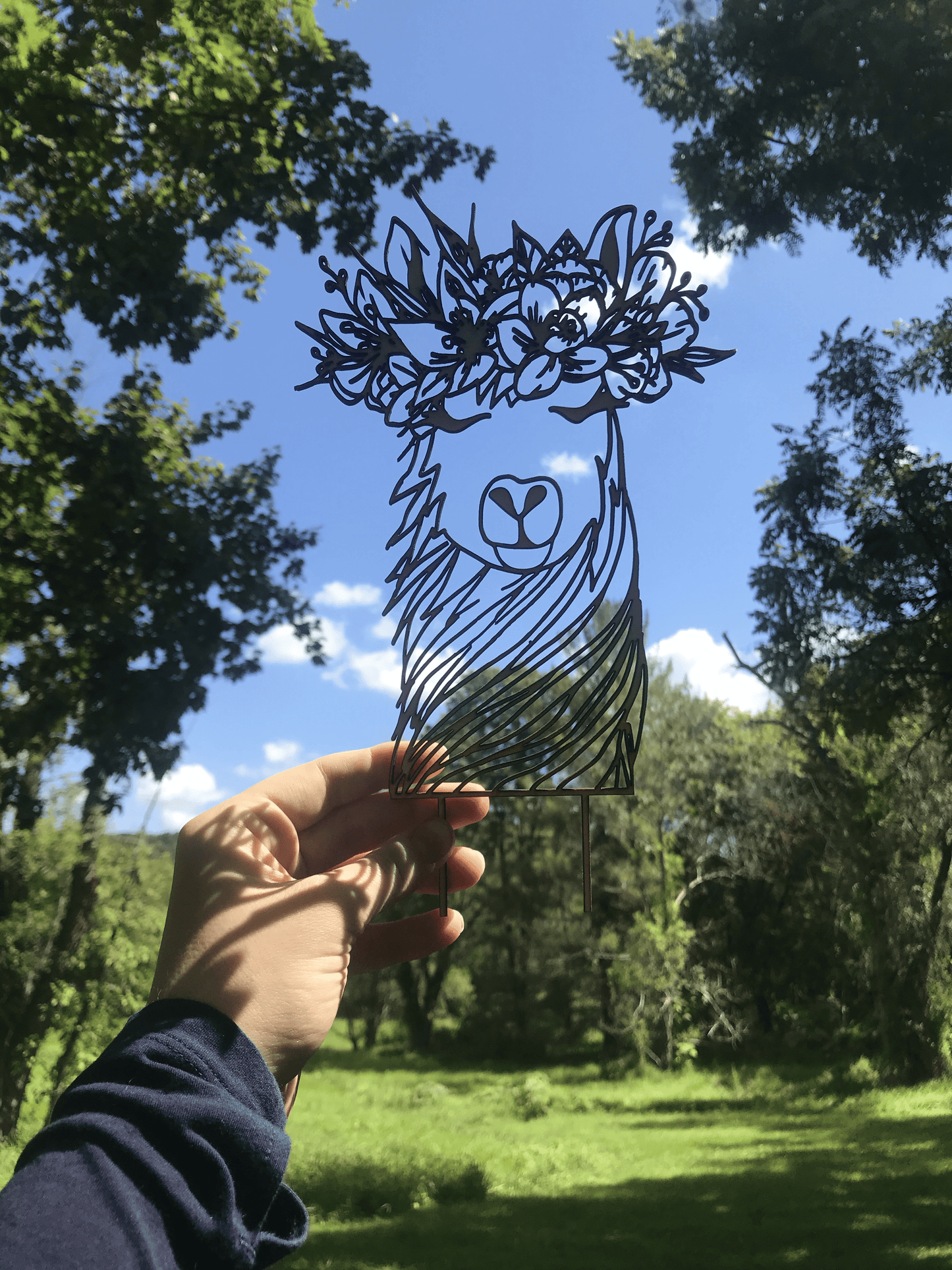 Floral Llama Cake Topper - Faux Theory Design