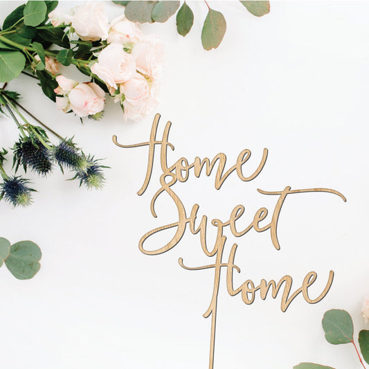 Home Sweet Home Cake Topper - Faux Theory Design