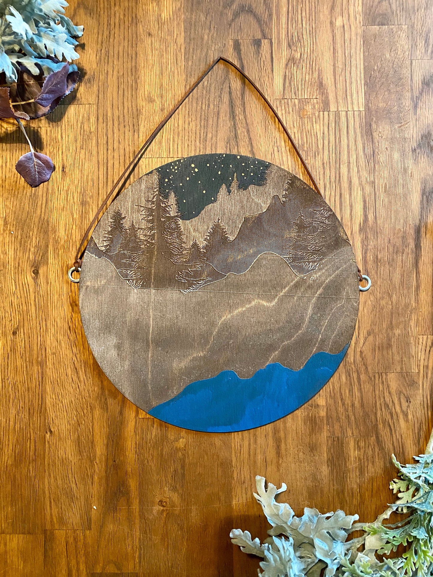 Night Sky with Blue Ocean Wall Art