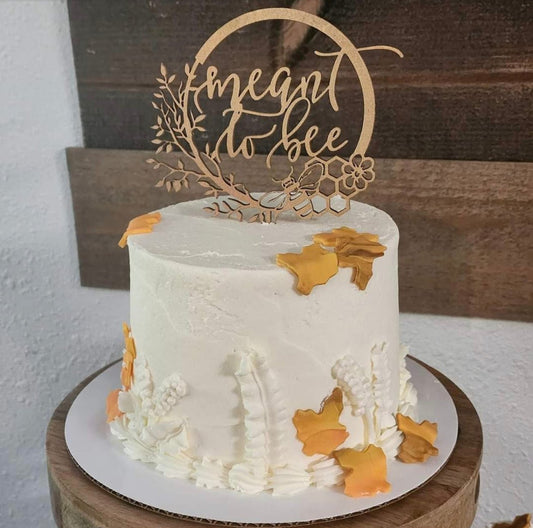Meant to Bee Wreath Cake Topper - Faux Theory Design
