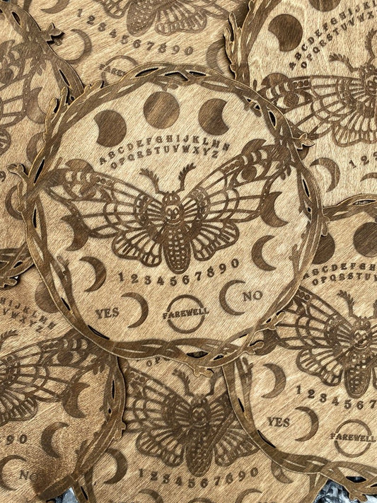 Moth Ouija Board, Death's Head Hawk Moth - Faux Theory Design