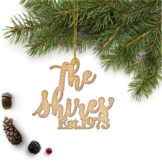Personalized Christmas Ornament - Faux Theory Design