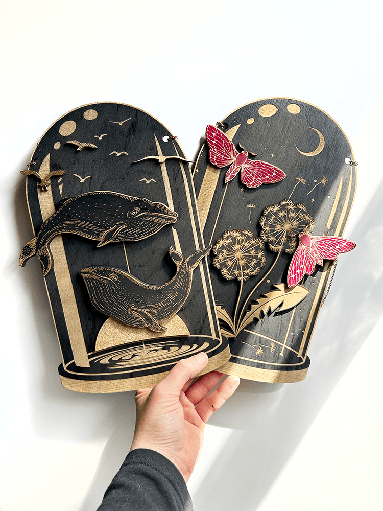 Sunset Whales Dome, Curiosities Dome - Faux Theory Design