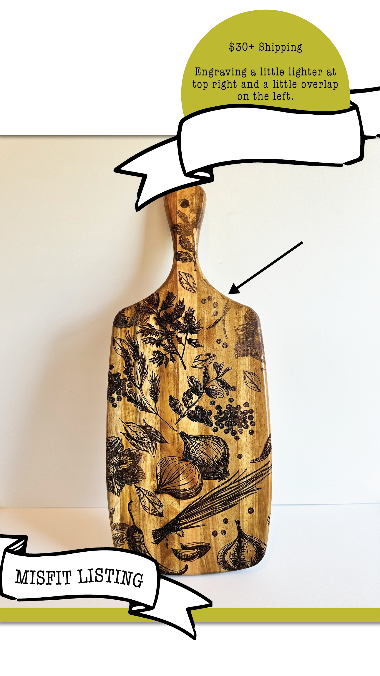 MISFIT LISTING - Herbs Charcuterie Board
