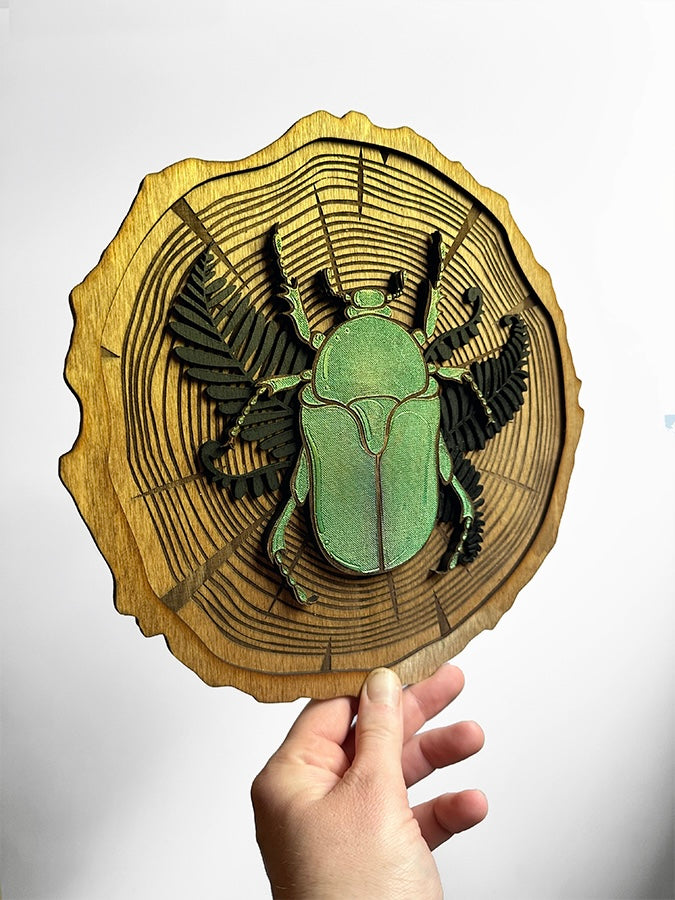 Scarab Beetle Wood Slice