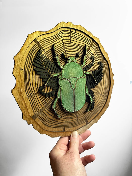 Scarab Beetle Wood Slice