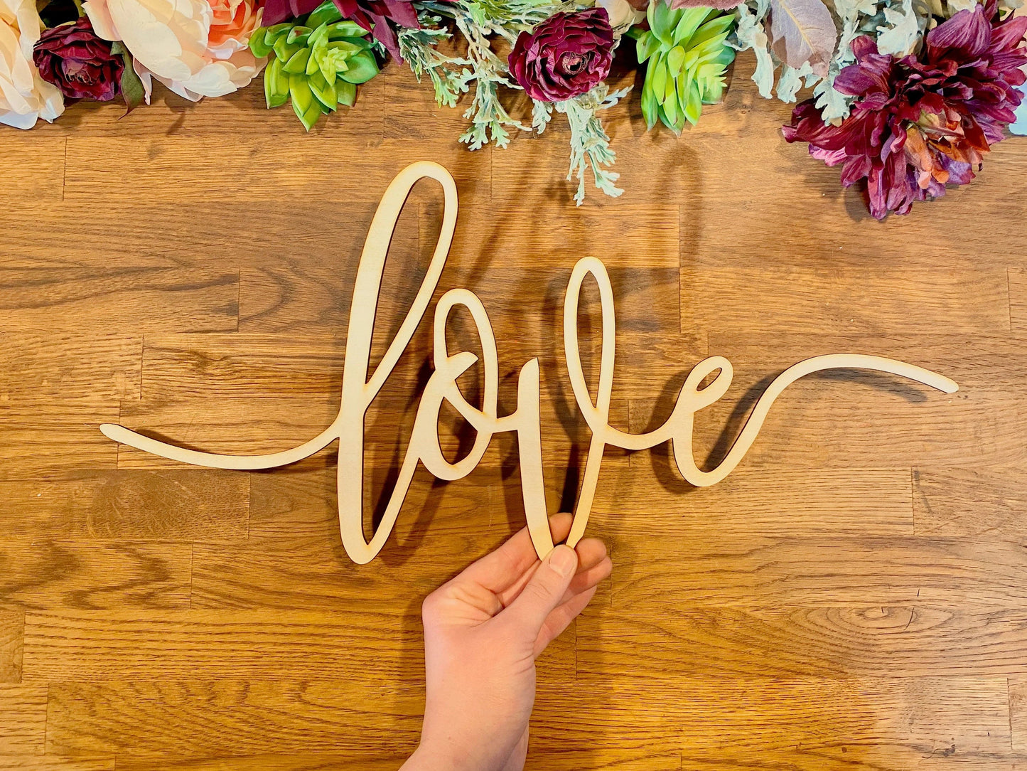 Custom Name/Phrase 20" Wide - Faux Theory Design