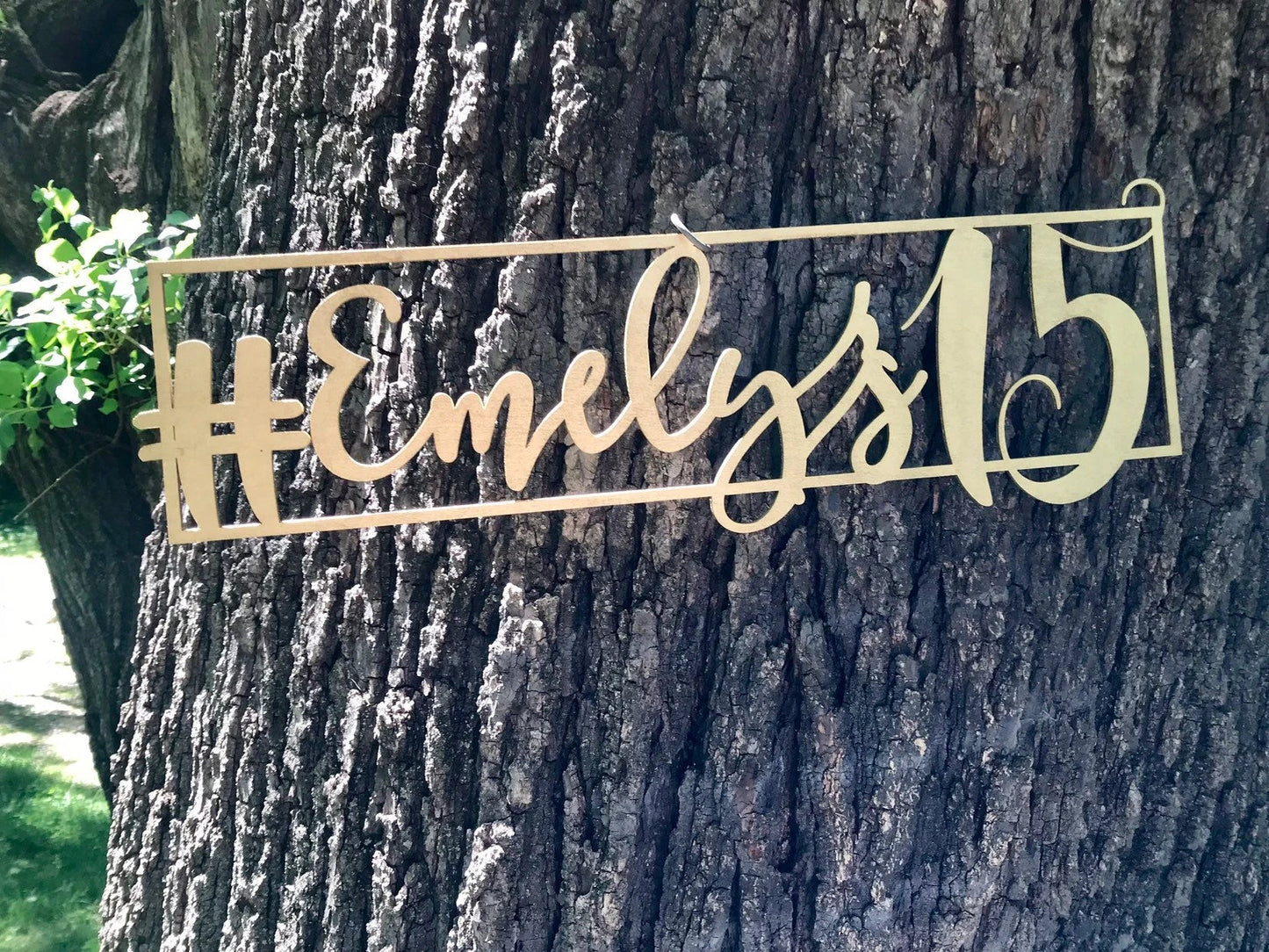 Custom Name/Phrase 20" Wide - Faux Theory Design