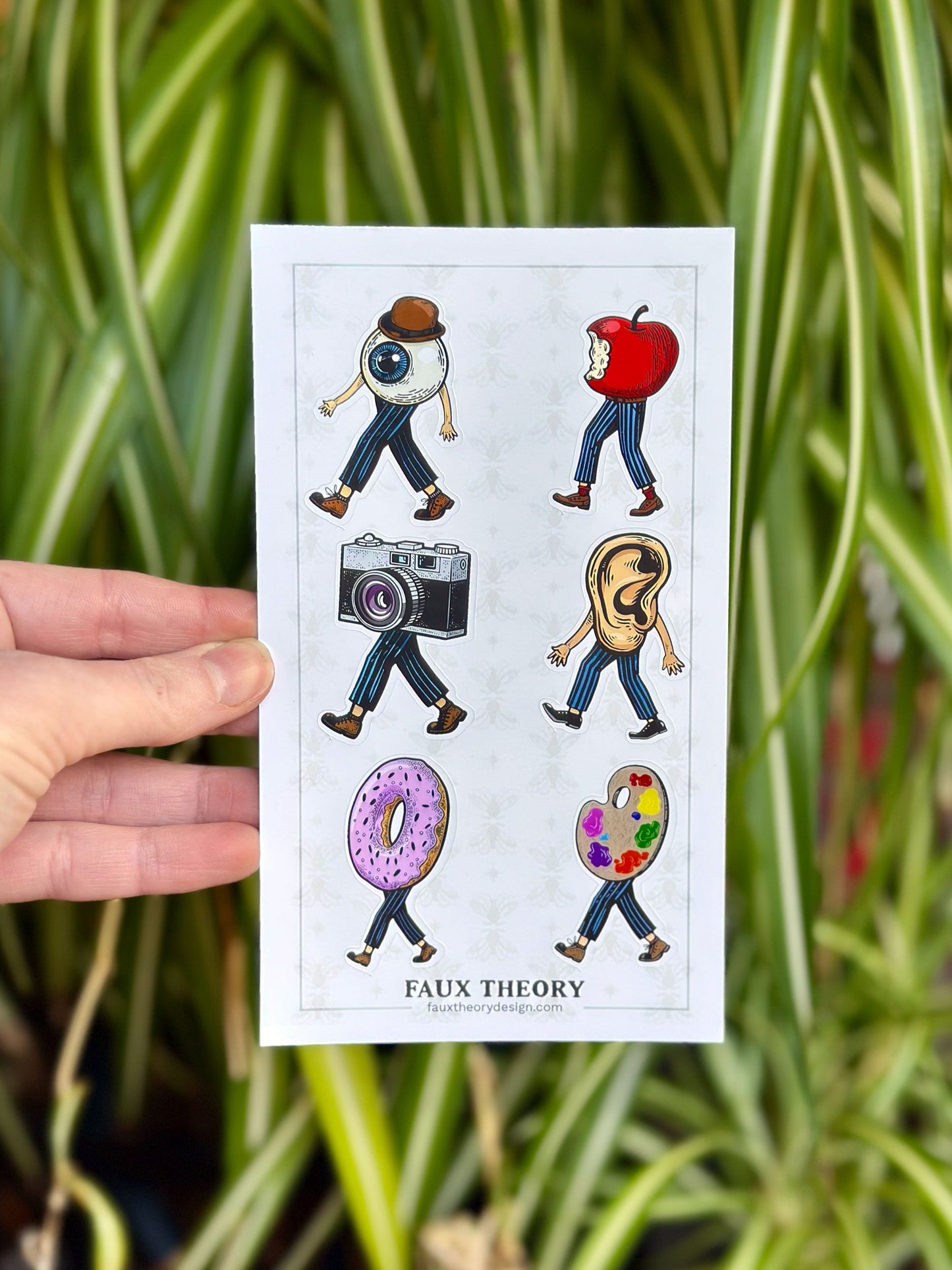 Daily Commute 4"x7" Sticker Sheet - Faux Theory Design