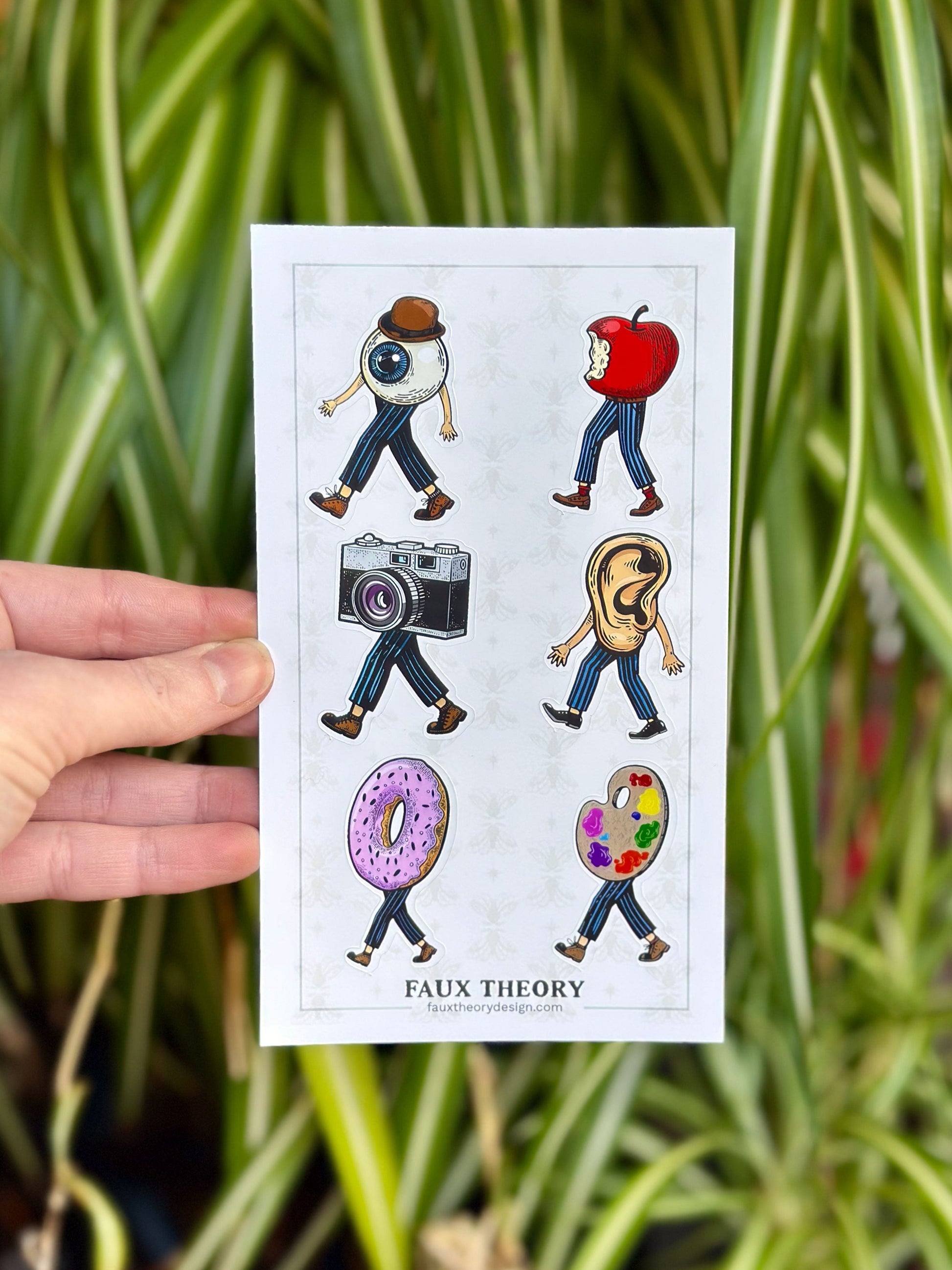 Daily Commute 4"x7" Sticker Sheet - Faux Theory Design