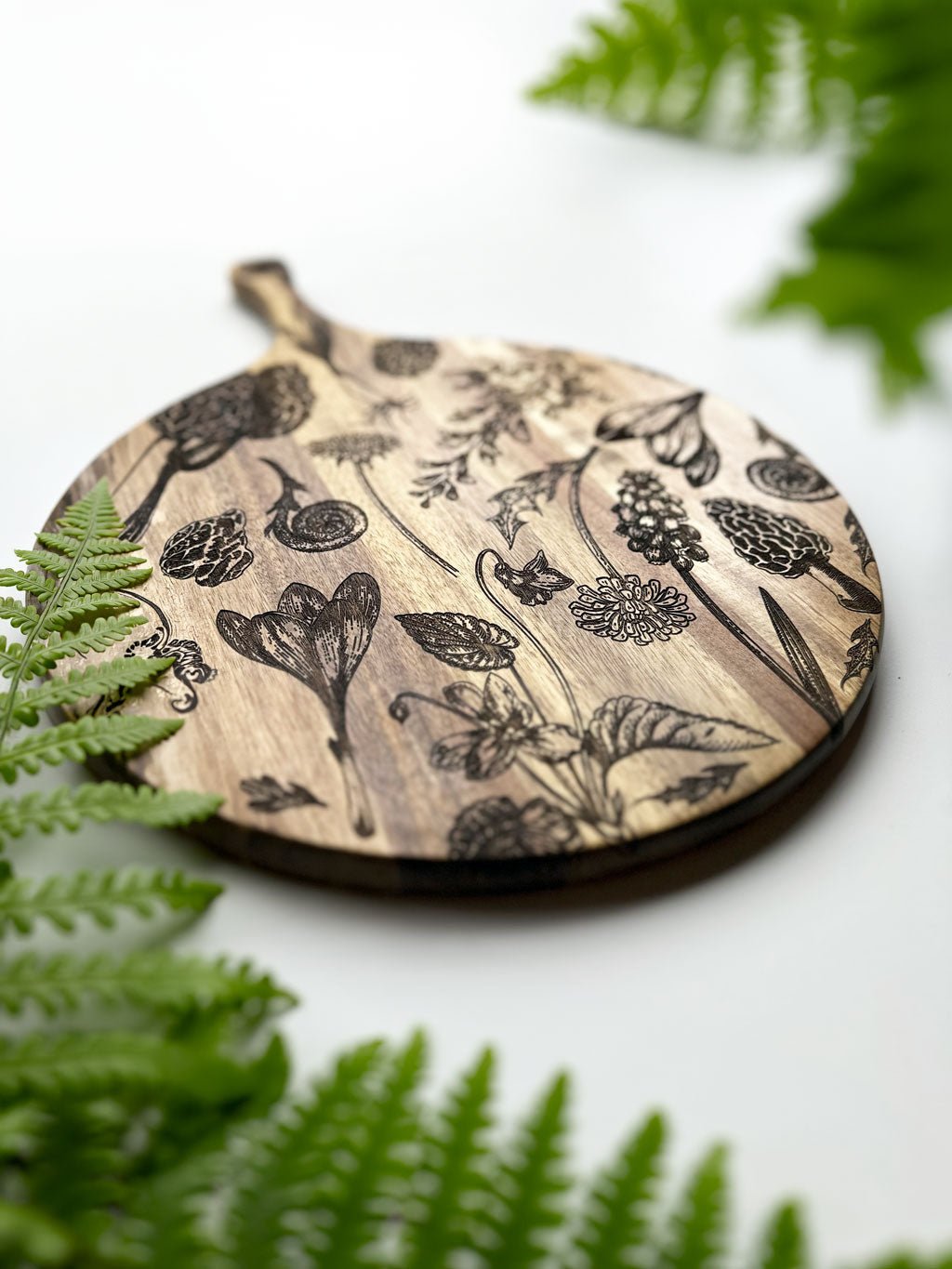 Foraged Plants Charcuterie Board - Multiple Shapes - Faux Theory Design