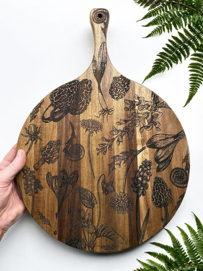 Foraged Plants Charcuterie Board - Multiple Shapes - Faux Theory Design