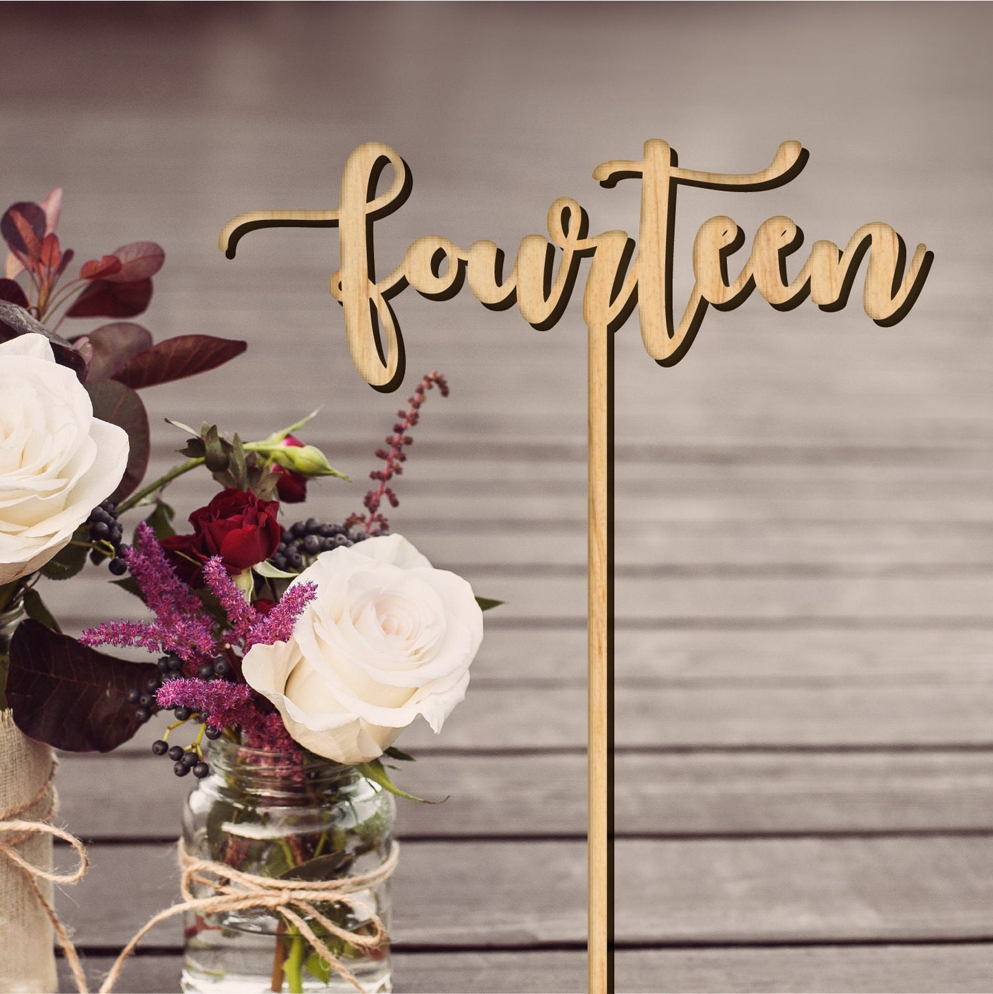LARGE Table Numbers: Laser Cut Wood Wedding Decor