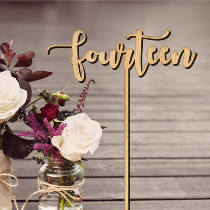 LARGE Table Numbers: Laser Cut Wood Wedding Decor