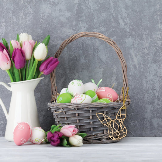 Geometric Rabbit Ornament: Laser Cut Wood Holiday Decor