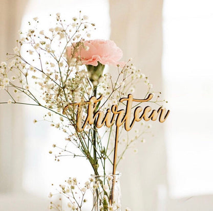 LARGE Table Numbers: Laser Cut Wood Wedding Decor