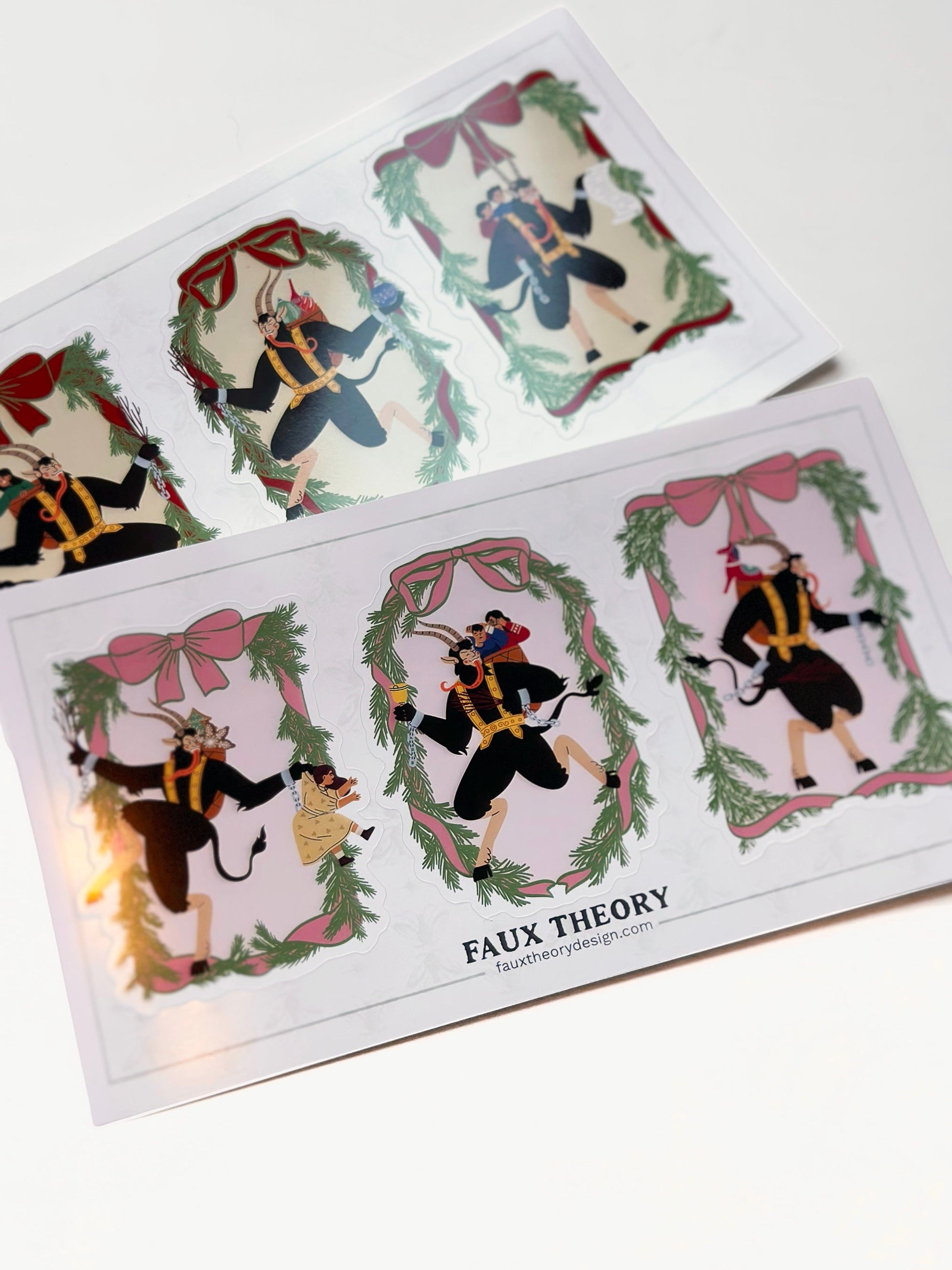 Krampus 4"x7" Sticker Sheet - Faux Theory Design