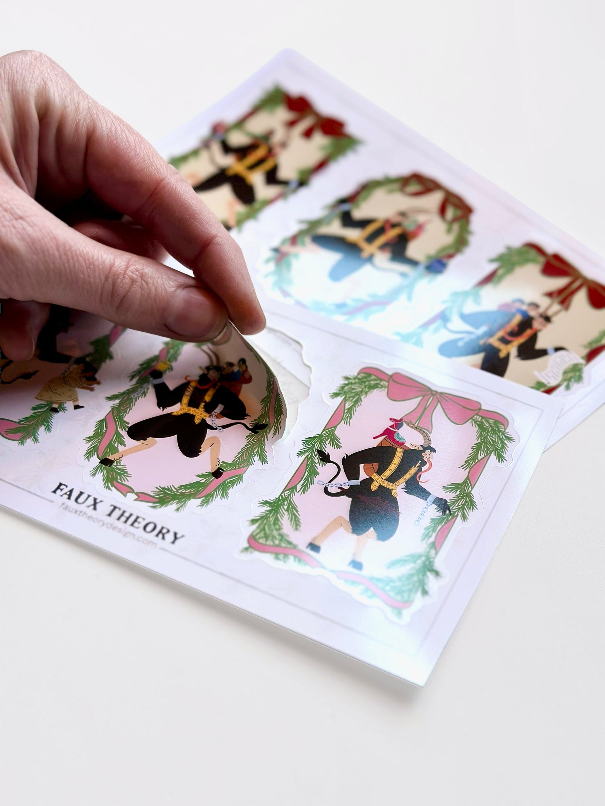 Krampus 4"x7" Sticker Sheet - Faux Theory Design