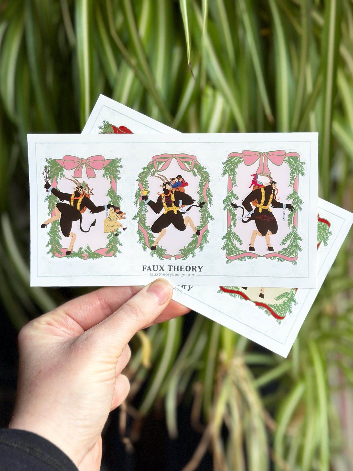 Krampus 4"x7" Sticker Sheet - Faux Theory Design