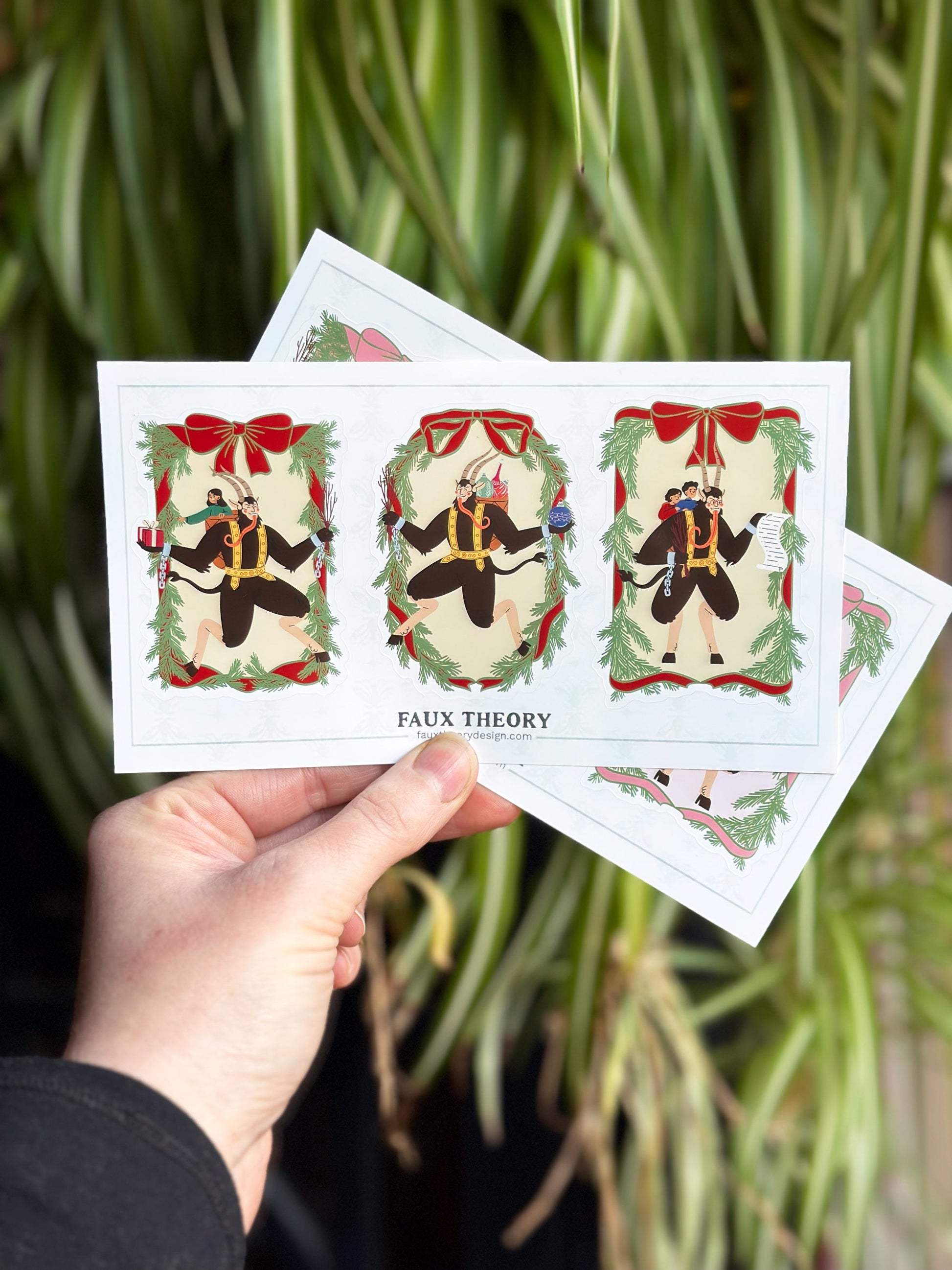 Krampus 4"x7" Sticker Sheet - Faux Theory Design