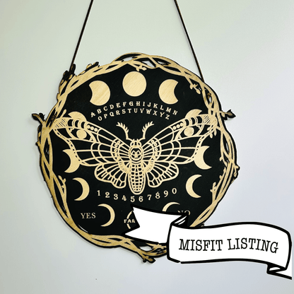 MISFIT LISTING - Black Moth Ouija - Faux Theory Design