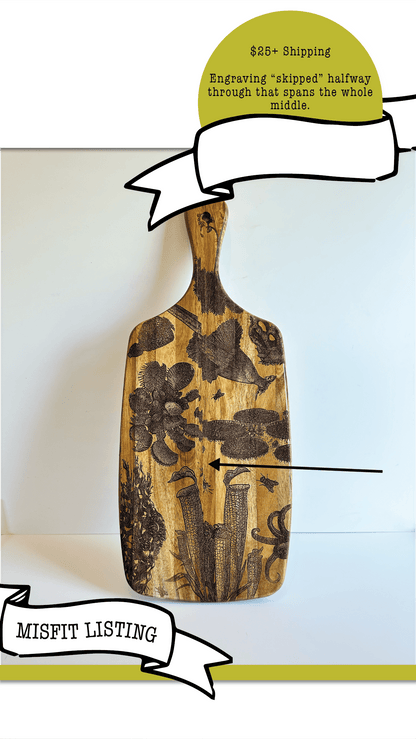 MISFIT LISTING - Carnivorous Plants Charcuterie Board - Faux Theory Design