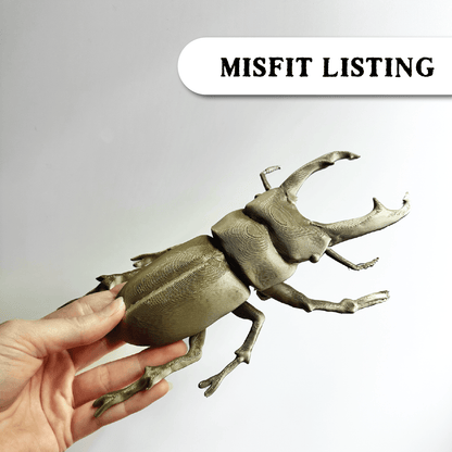 MISFIT LISTING - Giant Beetle - Gold Stag - Faux Theory Design