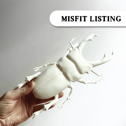 MISFIT LISTING - Giant Beetle - White Stag - Faux Theory Design
