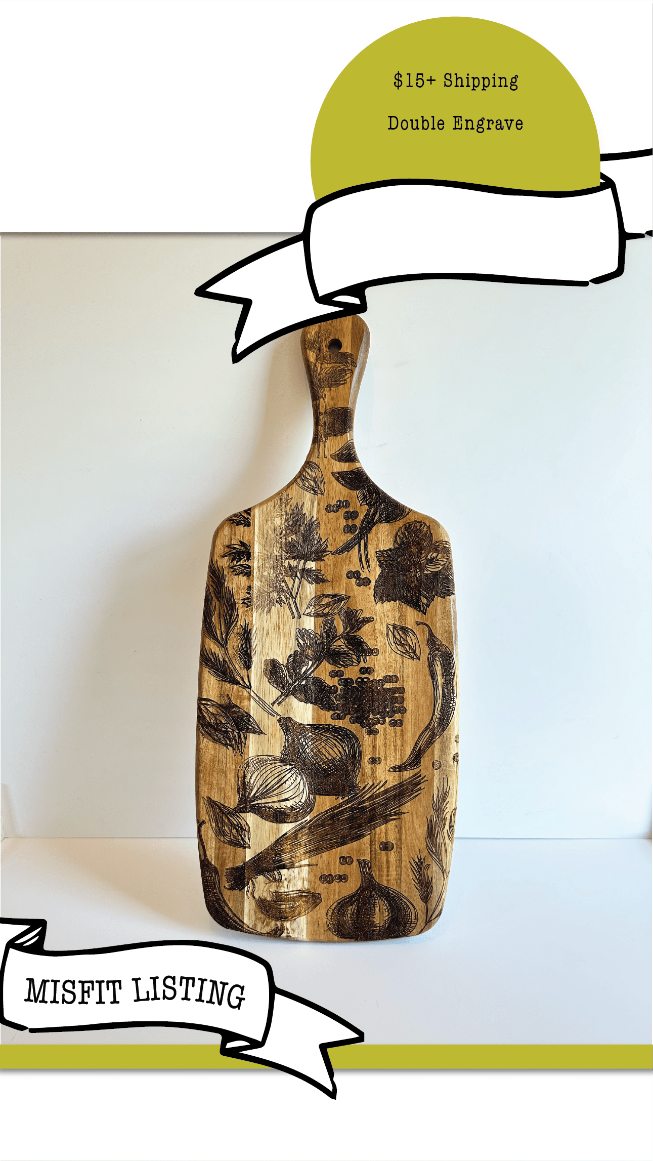 MISFIT LISTING - Herbs Charcuterie Board - Faux Theory Design