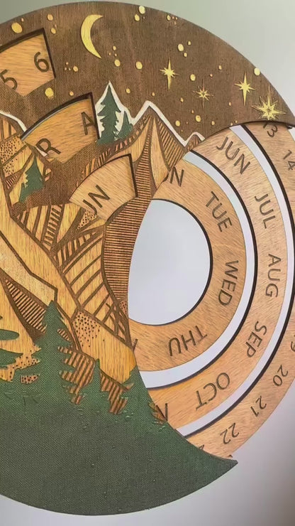 Perpetual Calendar Mountain Painting