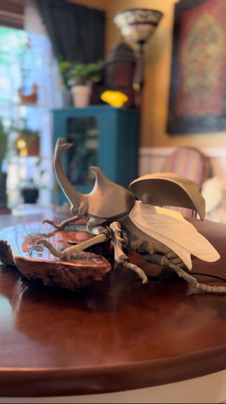 Rhino Beetle Accent Lamp: 3D Printed Insect-Inspired Night Light – Faux ...