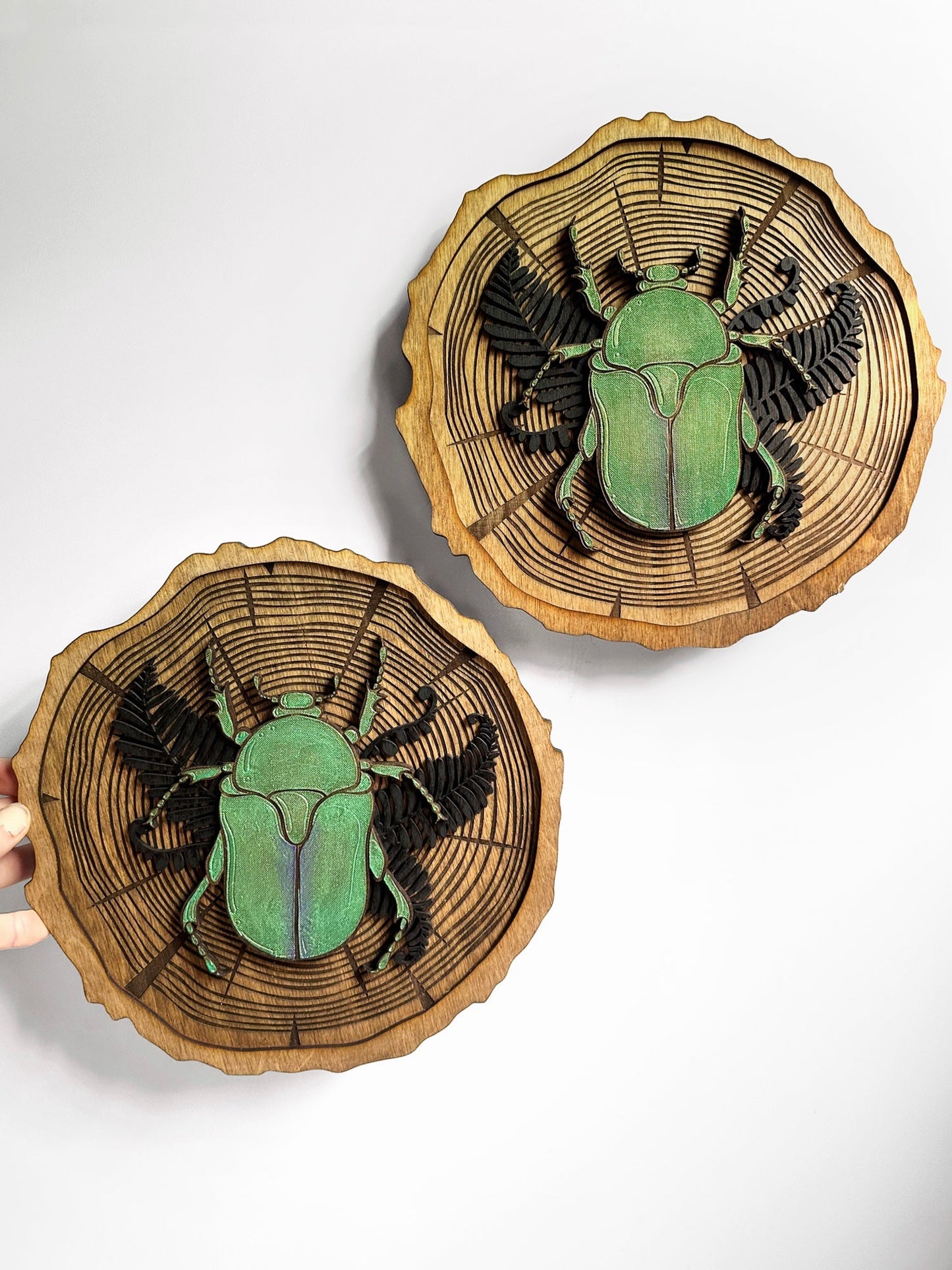 Scarab Beetle Wood Slice - Faux Theory Design