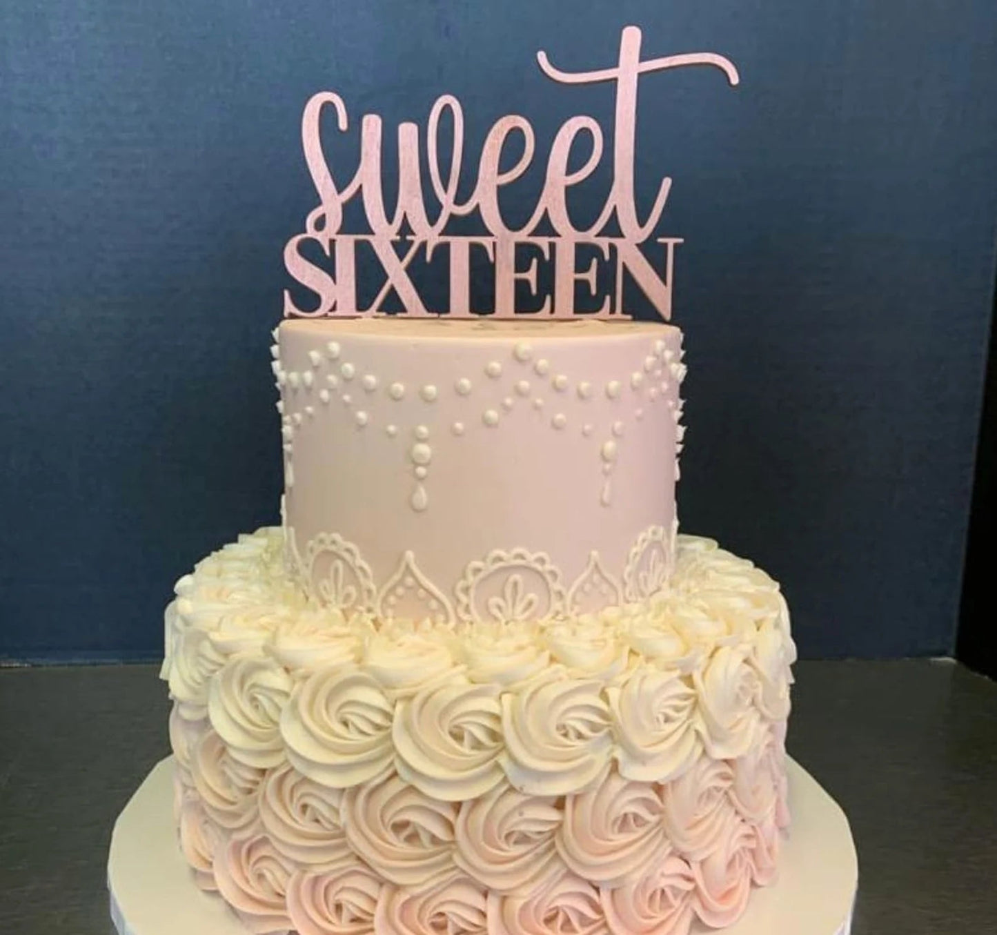 Sweet Sixteen Cake Topper - Faux Theory Design