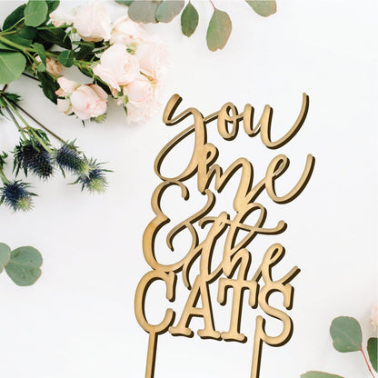 You Me and the Cat Cake Topper - Faux Theory Design