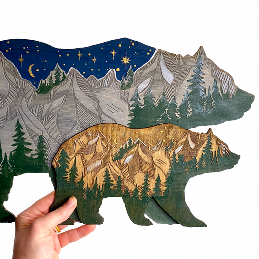 Bear Forest Painting