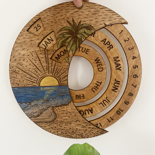 Perpetual Calendar Beach Painting