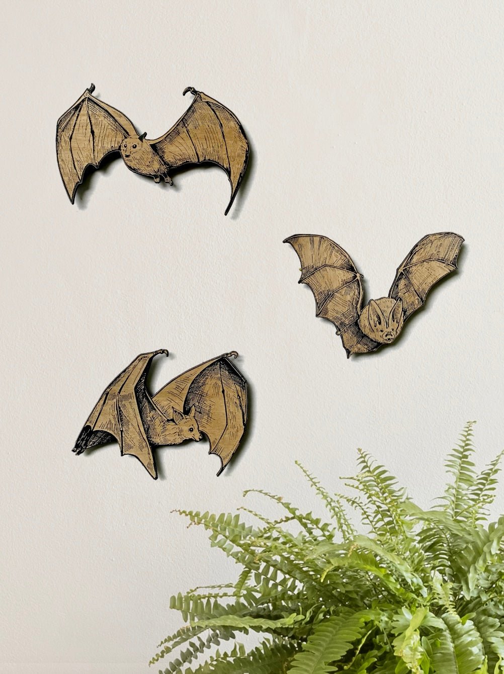 Bat Trio Wall Hanging - Faux Theory Design