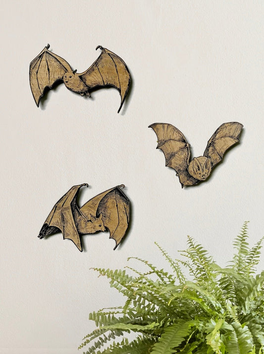 Bat Trio Wall Hanging - Faux Theory Design