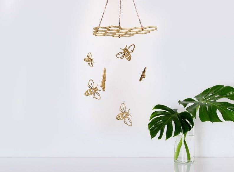 Bee Honeycomb Mobile Hanging - Faux Theory Design